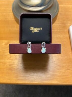 Opal Teardrop Stud Earrings